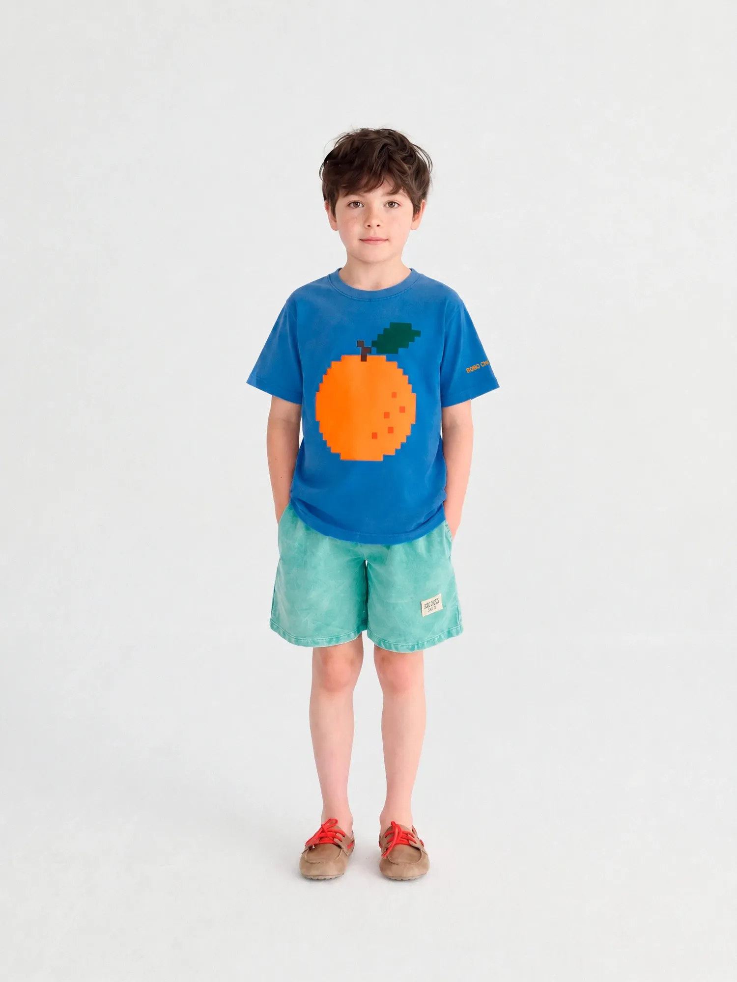 Bobo Choses Fruit Bites Tangerine t-shirt blå 4-5 år