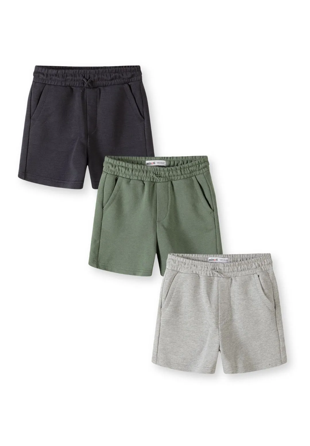 Minoti 44772 shorts til drenge 3-pak grå strik