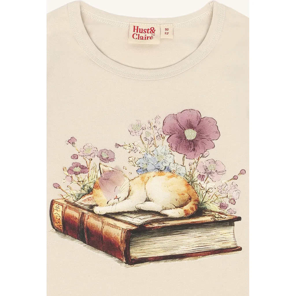 Hust & Claire Alma langærmet bluse French Oak bomuld