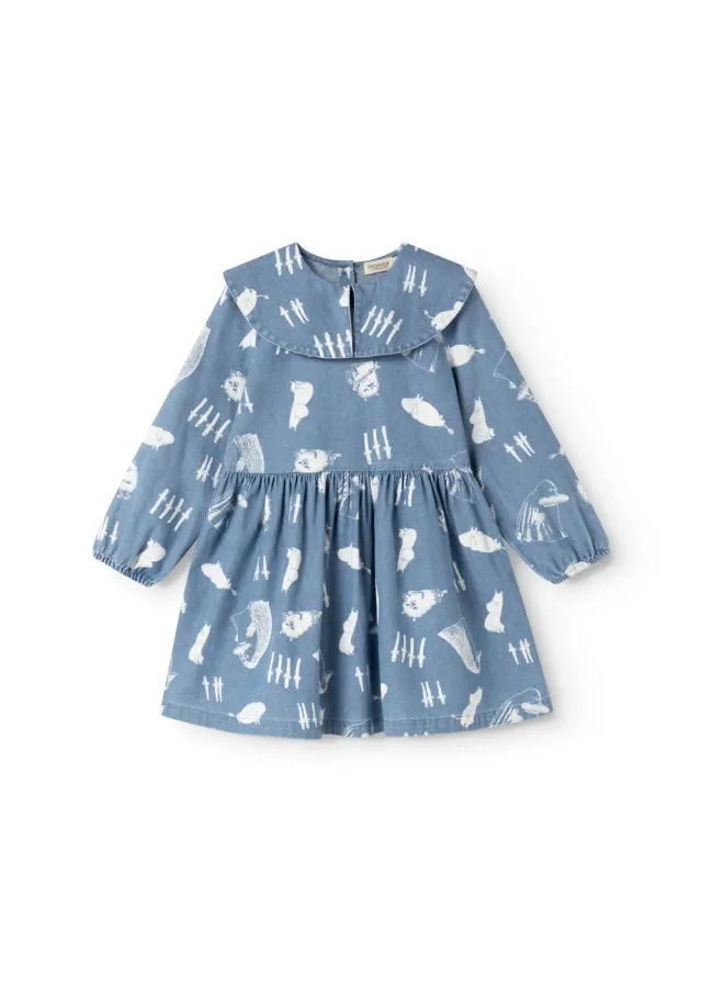 MarMar Dalva kjole Moomins denim langærmet