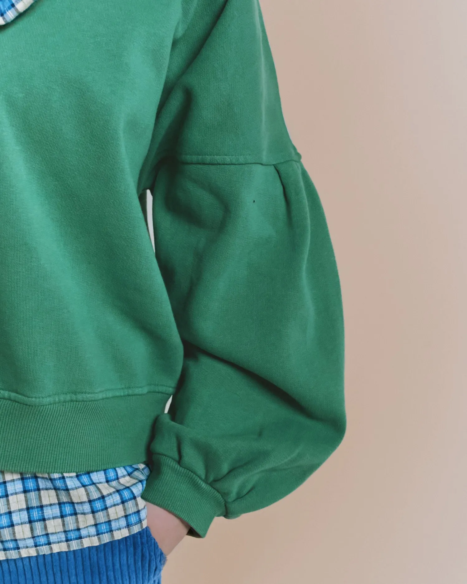 Emile et Ida Ennie sweatshirt grøn med knapper til kvinder