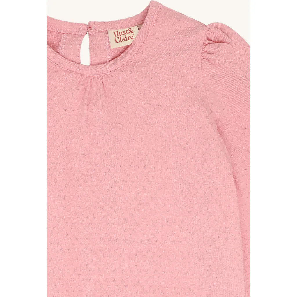 Hust & Claire HCAlma bluse Pink Icing langærmet