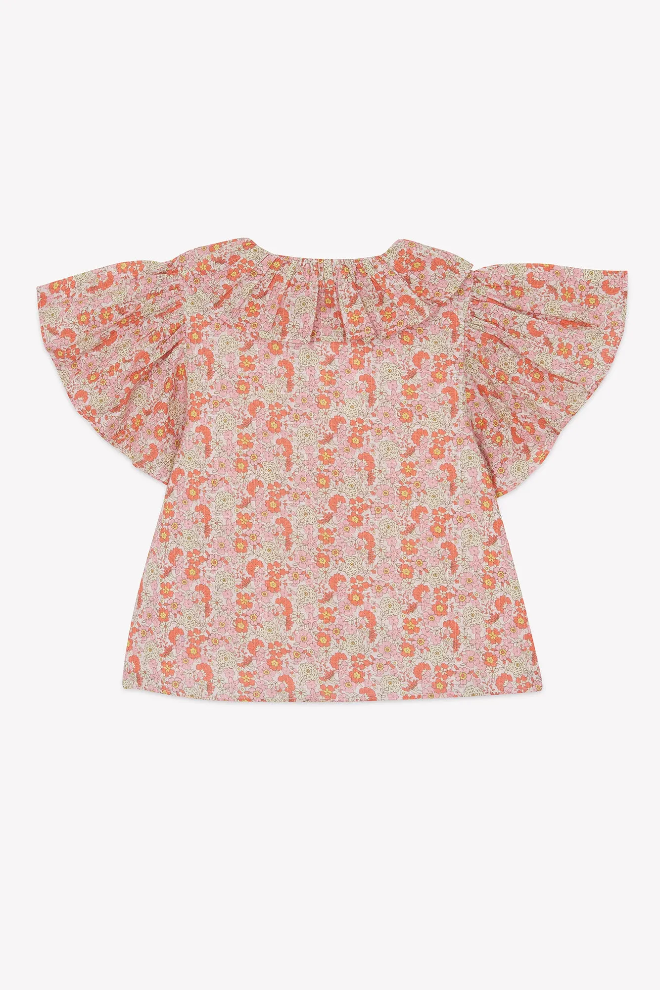 Bonton Nancy bluse bomuld rosa blomst