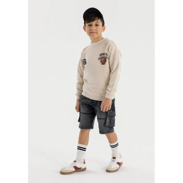 Minoti 42385 cargos shorts sort denim drenge