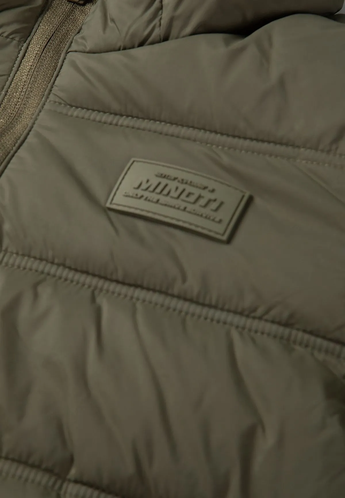 Minoti 45269 steppjakke khaki til drenge nylon