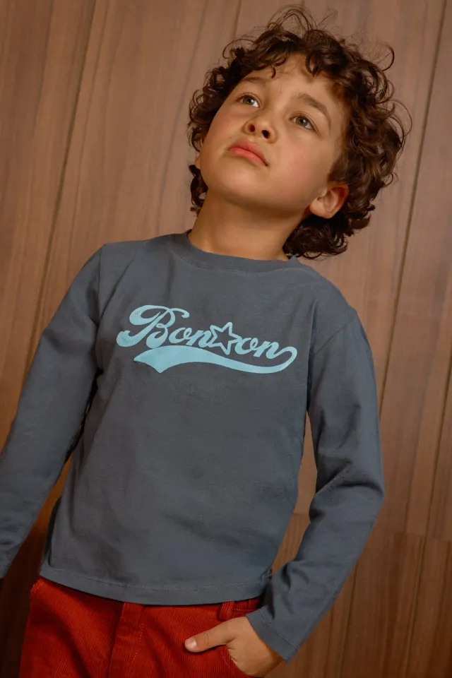 Bonton Taxo Bleu Sea Logo Coton t-shirt blå