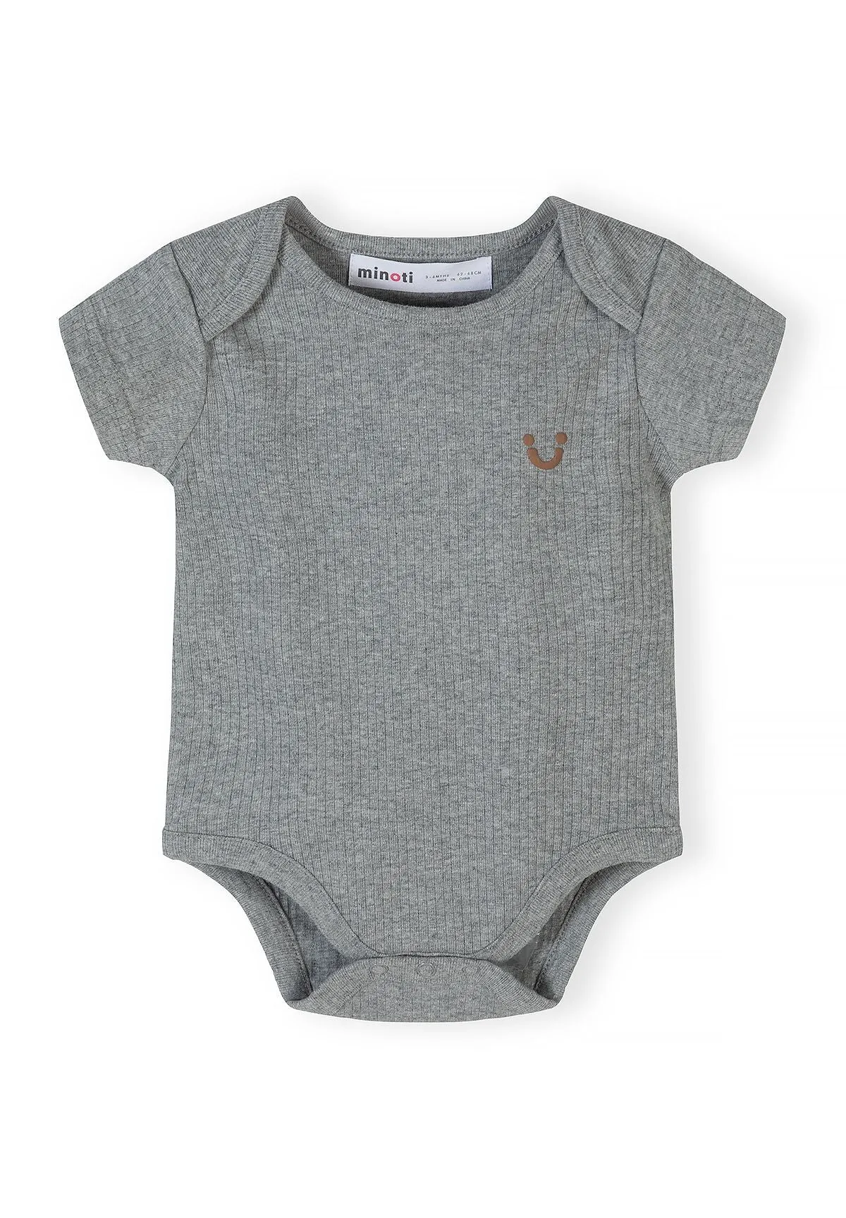 Minoti 44547 body 3-pak ribbet bomuld beige