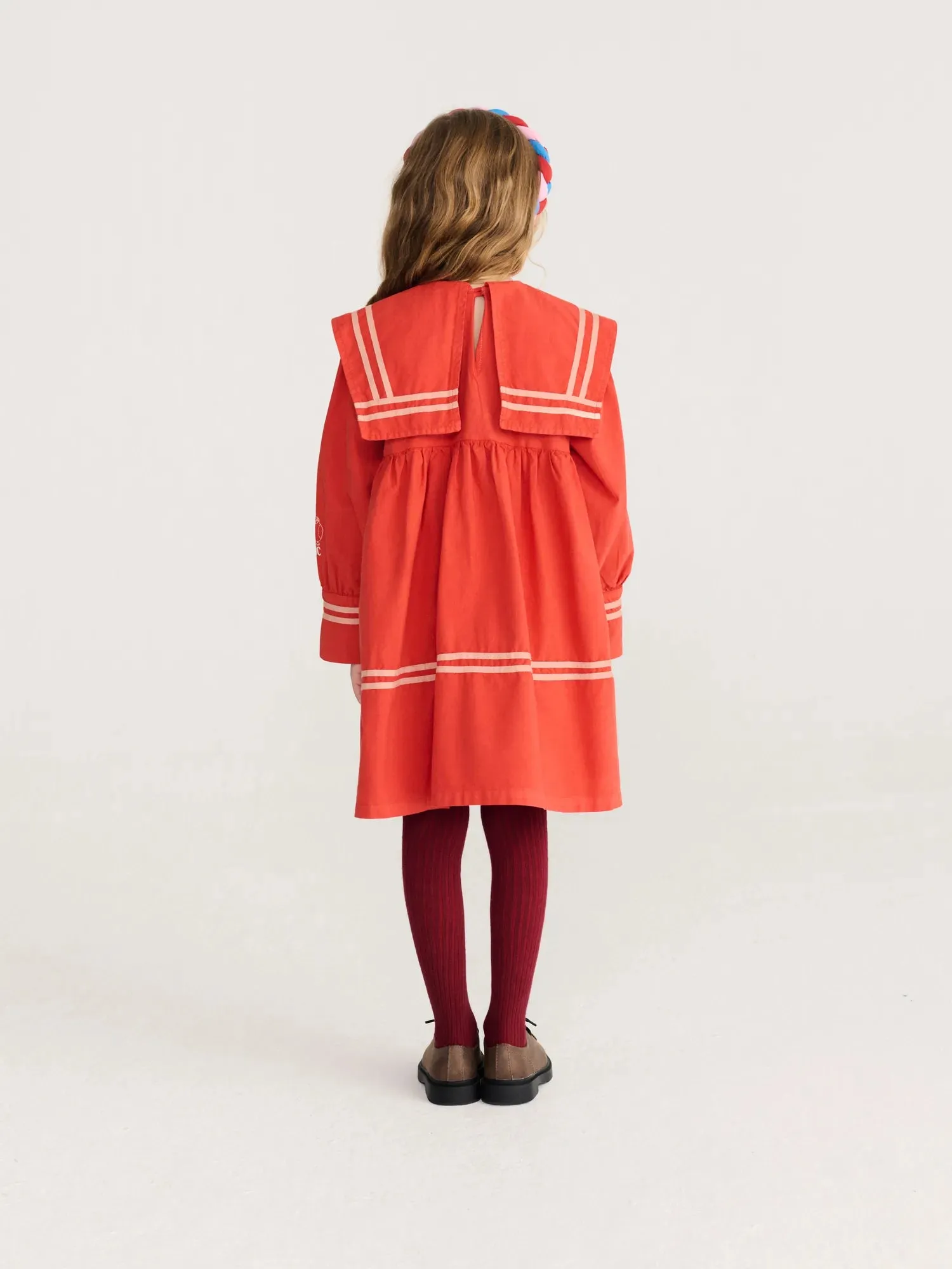 Bobo Choses Sailor kjole rød 2-3Y økologisk