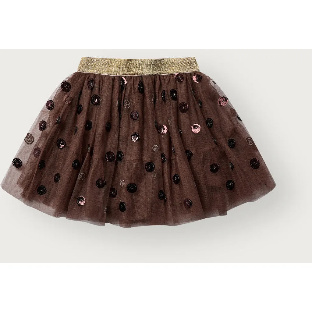 Hust & Claire Ninna Dots tyl nederdel Soil blomstret