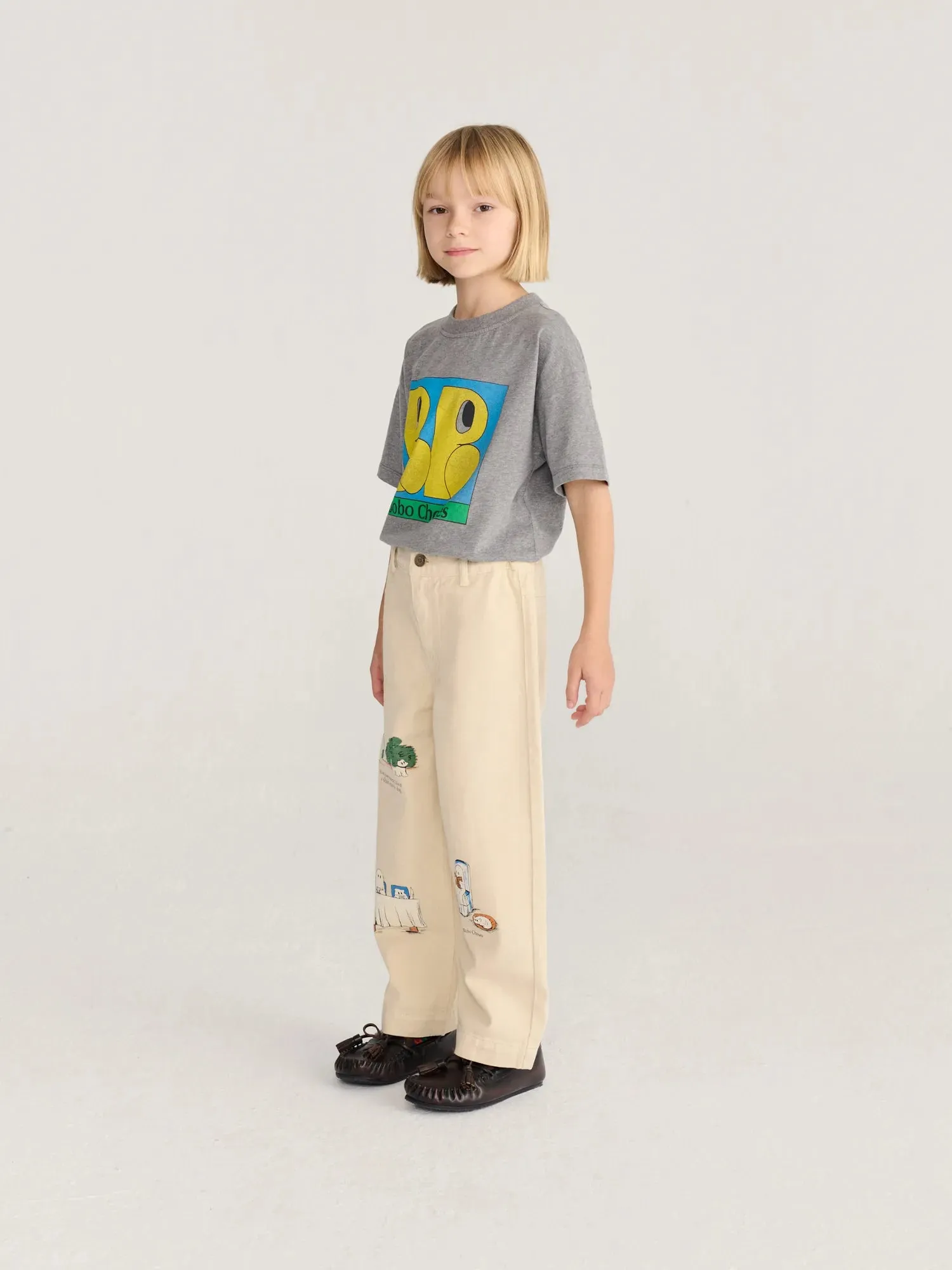Bobo Choses Everyday Ghosts twill bukser 6-7 år hvide