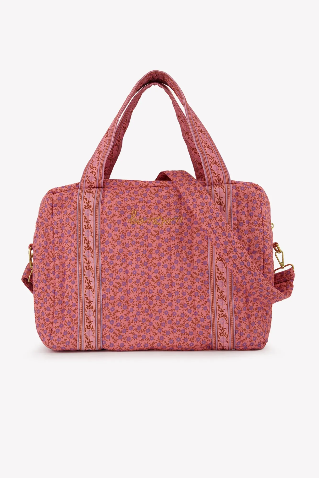 Bonton Vega Foulfleur violet pusletaske bomuld