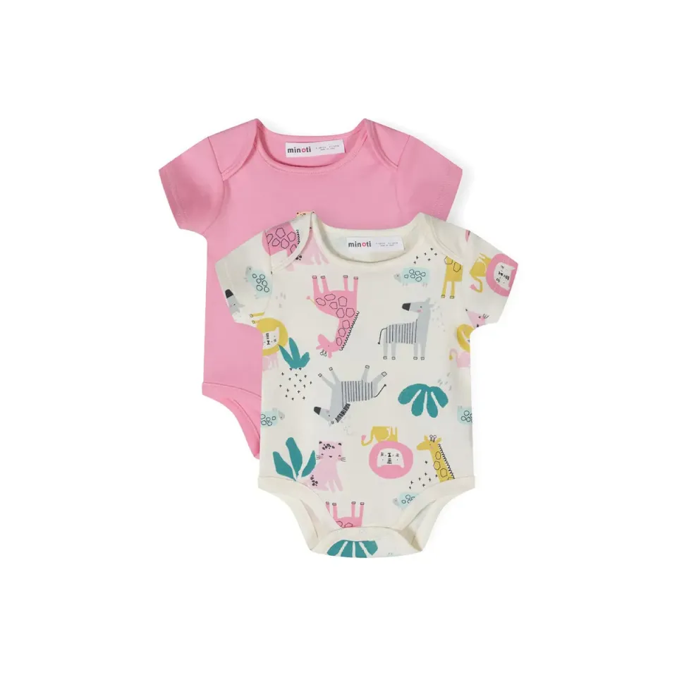 Minoti 42025 body animalprint 2-pak rosa baby pige