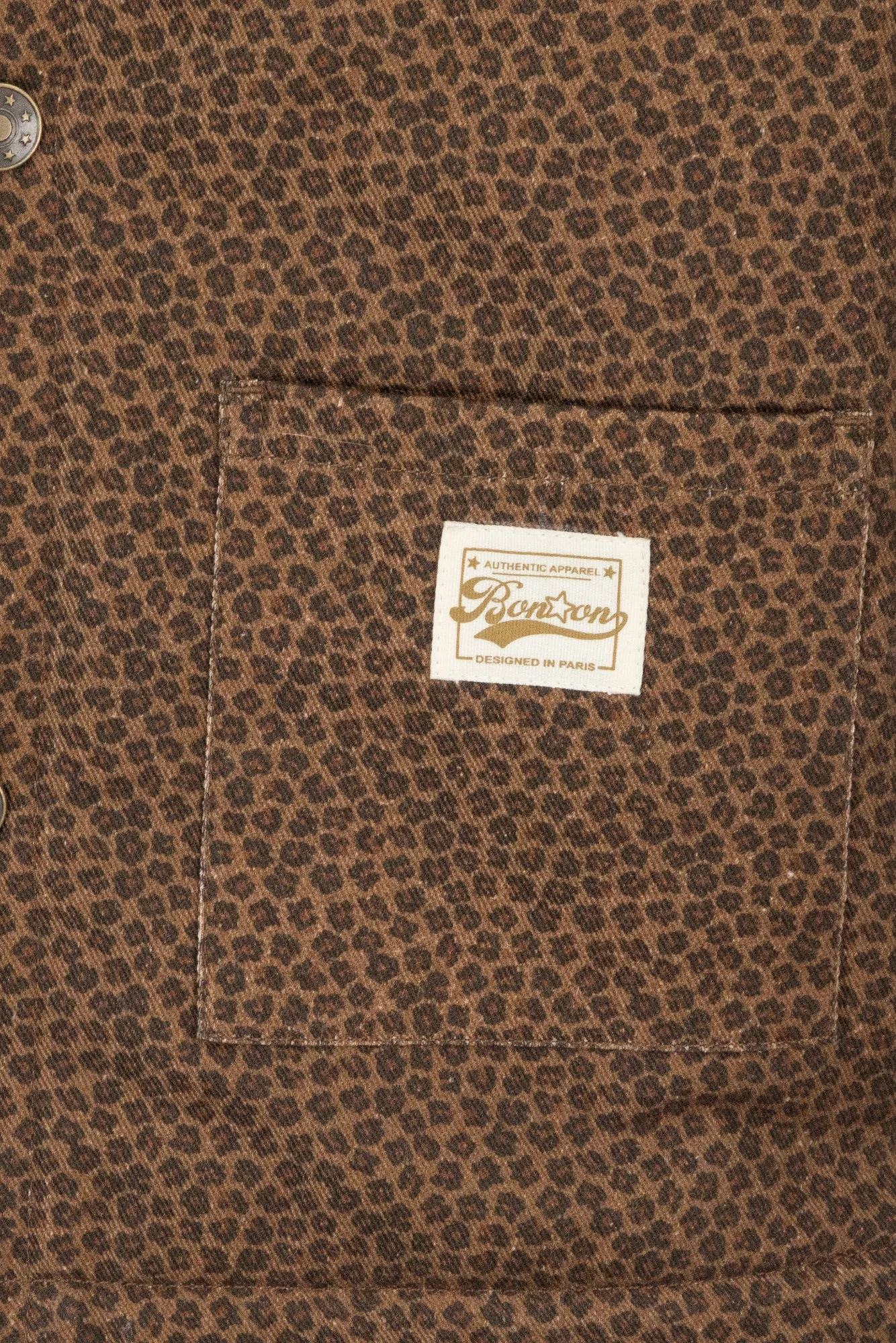 Bonton Panama Leopard frakke bomuld sherpafor