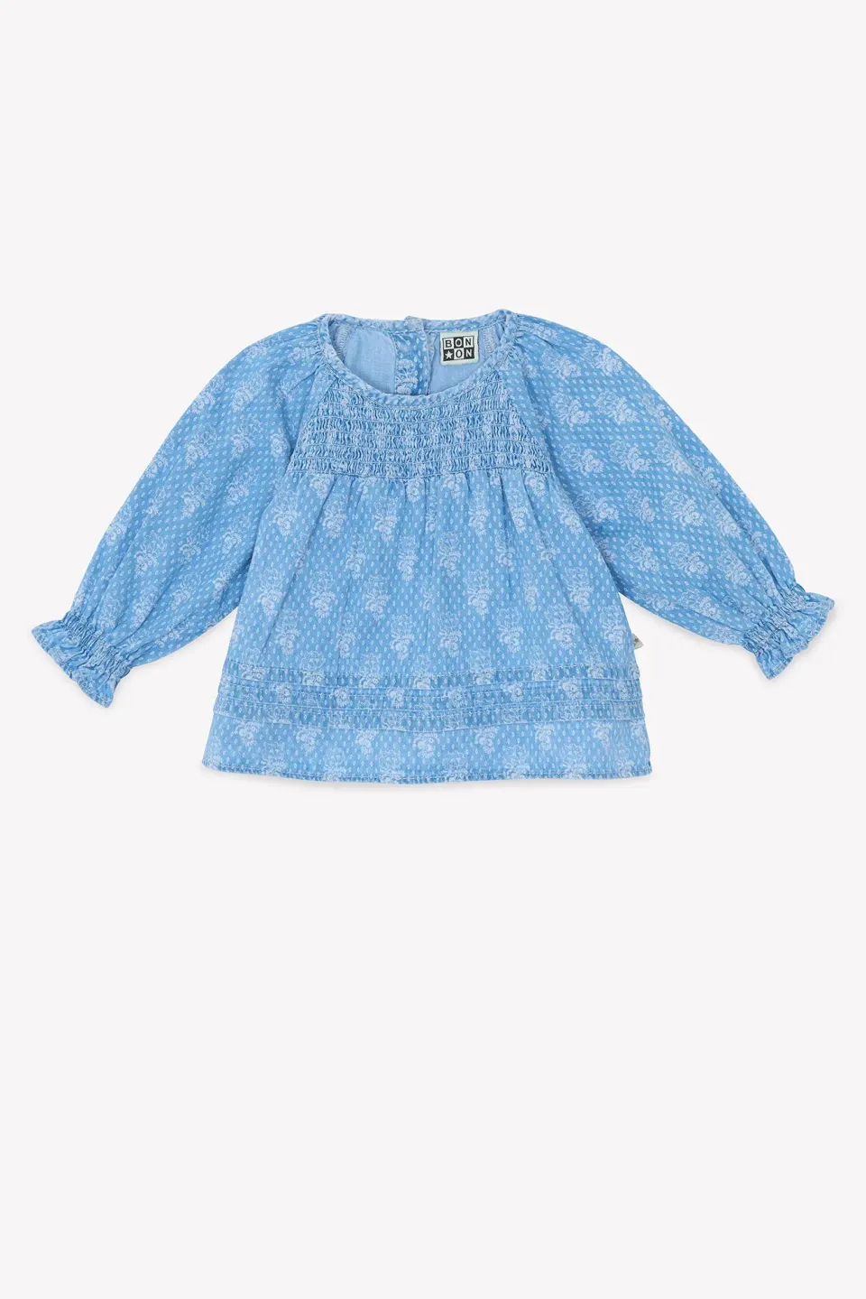 Bonton Mathilde bluse mini bandana blå baby
