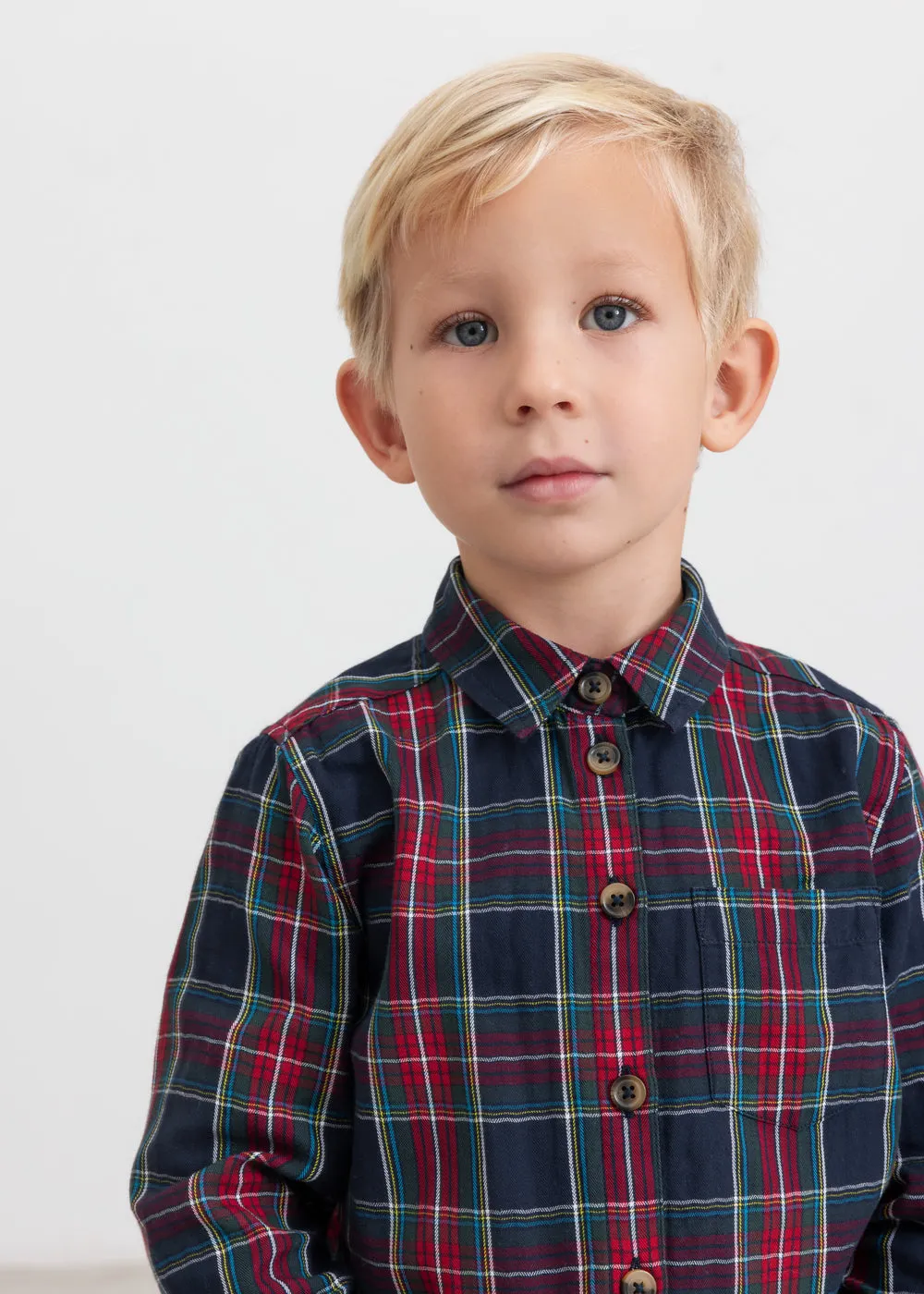 MarMar Tommy skjorte Pilot Navy Check ternet bomuld