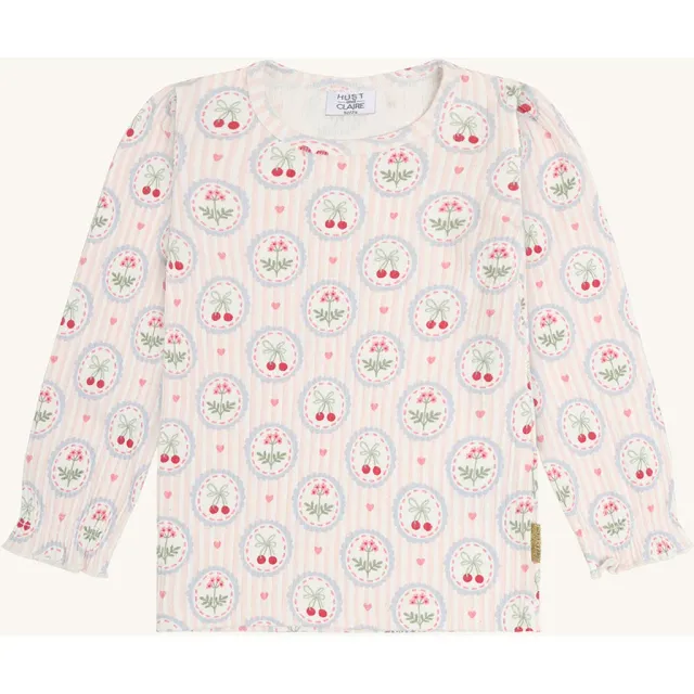 Hust & Claire Alma Frame langærmet t-shirt ivory økologisk