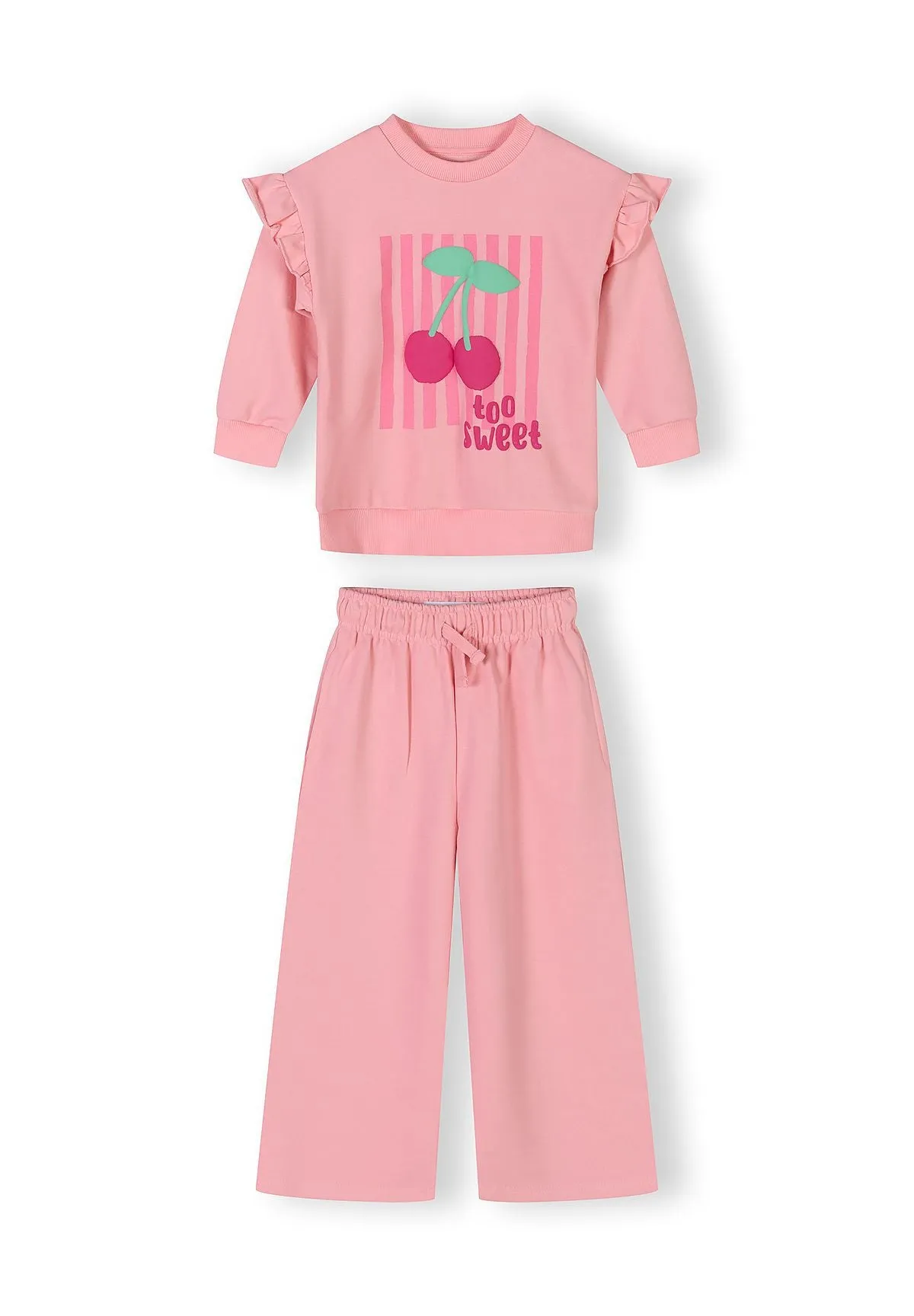 Minoti 44679 joggingdragt rosa kirsebær bomuld