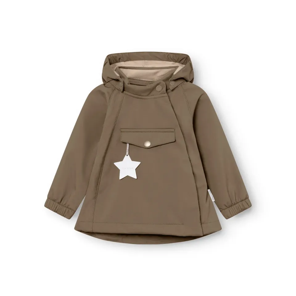 MINI A TURE MATWAI softshell jakke Dark forest vindtæt