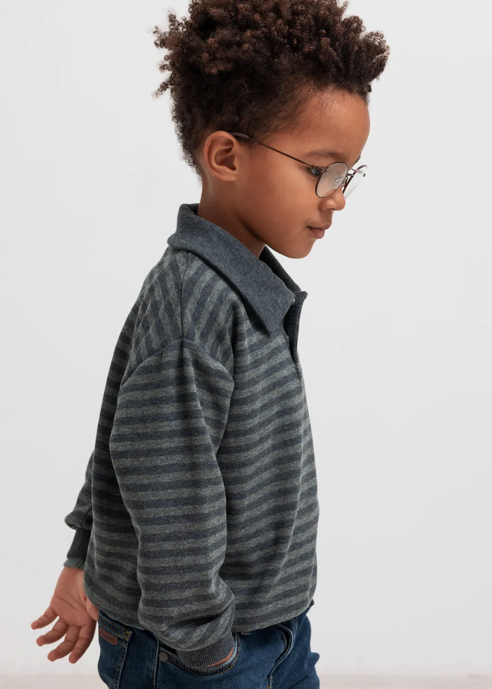 MarMar Thanos Polo bluse Forest Stripe sweat