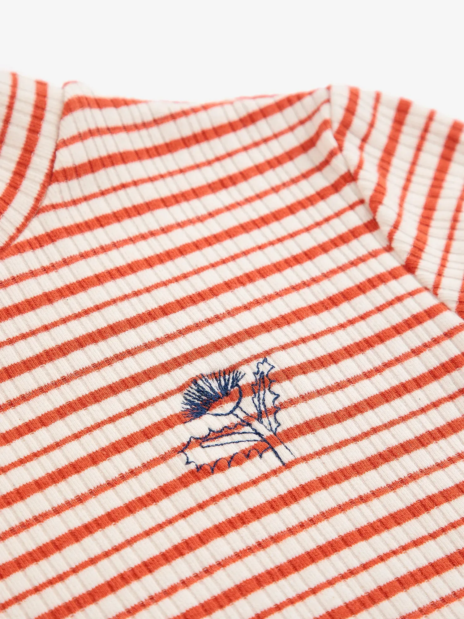Bobo Choses Energy Flower Stripes rullekrave t-shirt offwhite