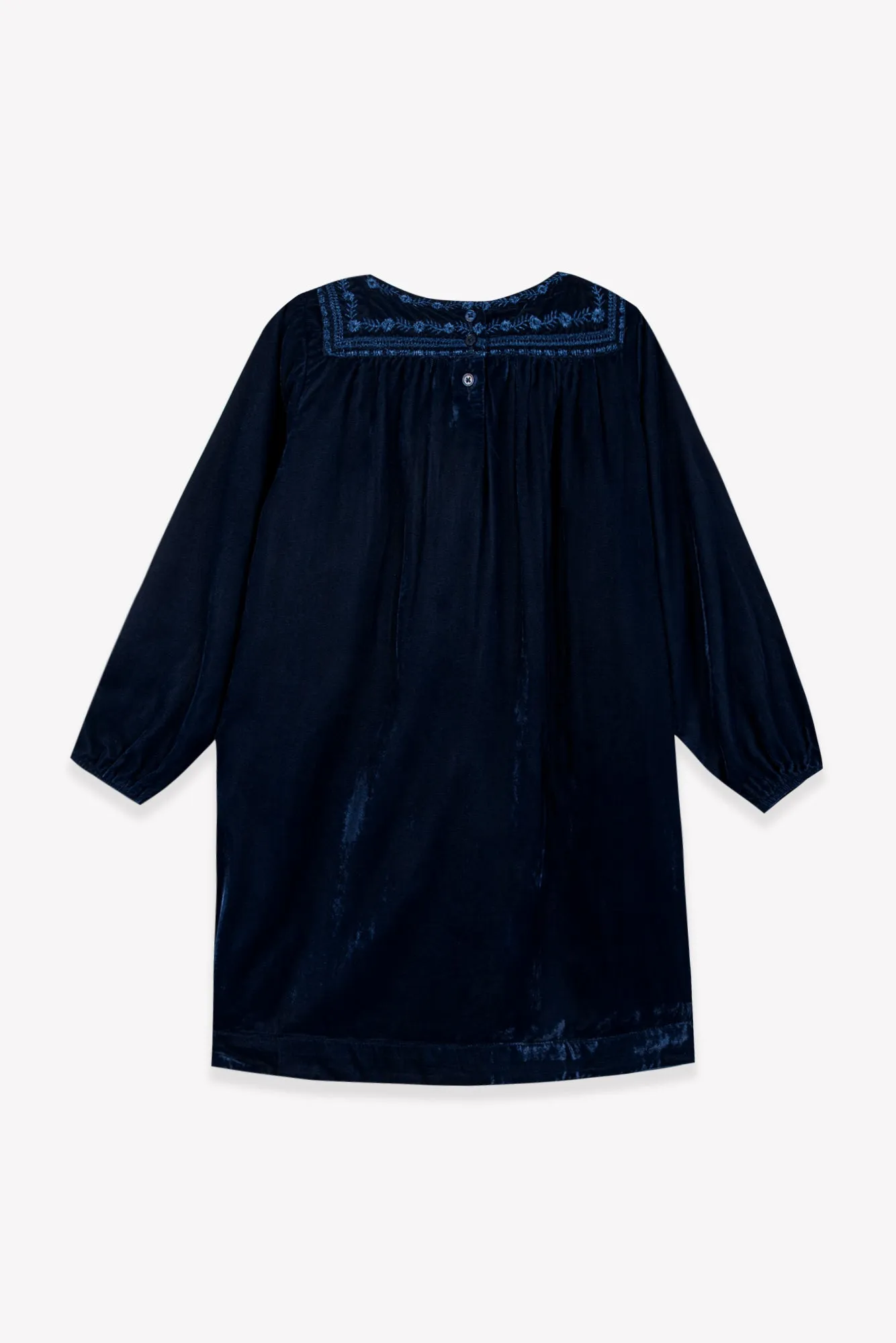 Bonton Pimousse Sailor Blue kjole blå velour