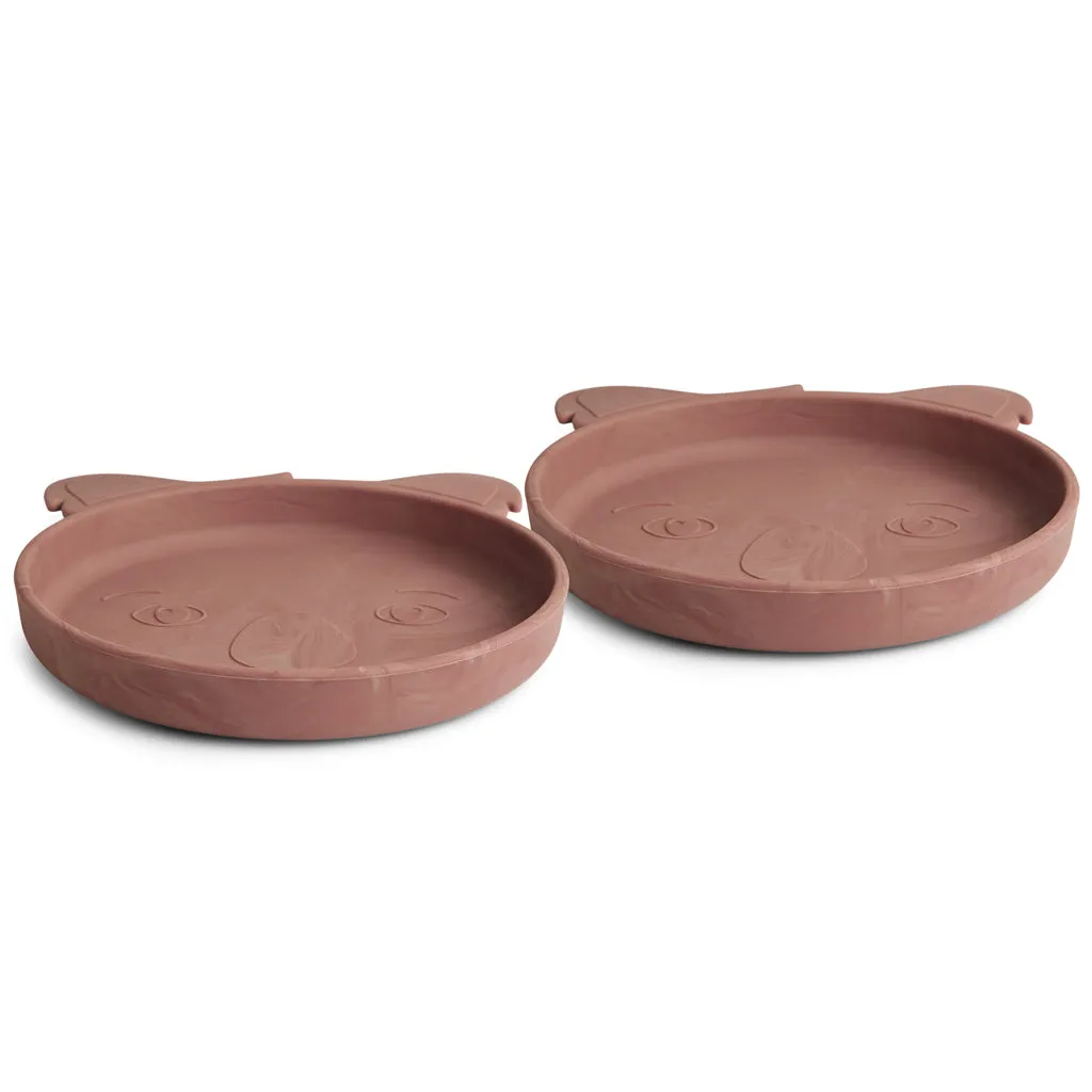 nuuroo Akila tallerken 2 stk red mix silikone