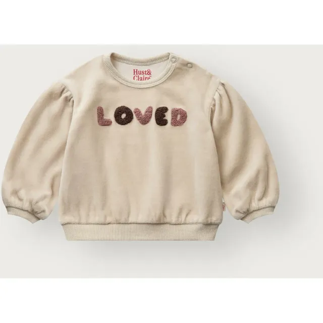 Hust & Claire HCSara Loved sweatshirt French Oak bomuld