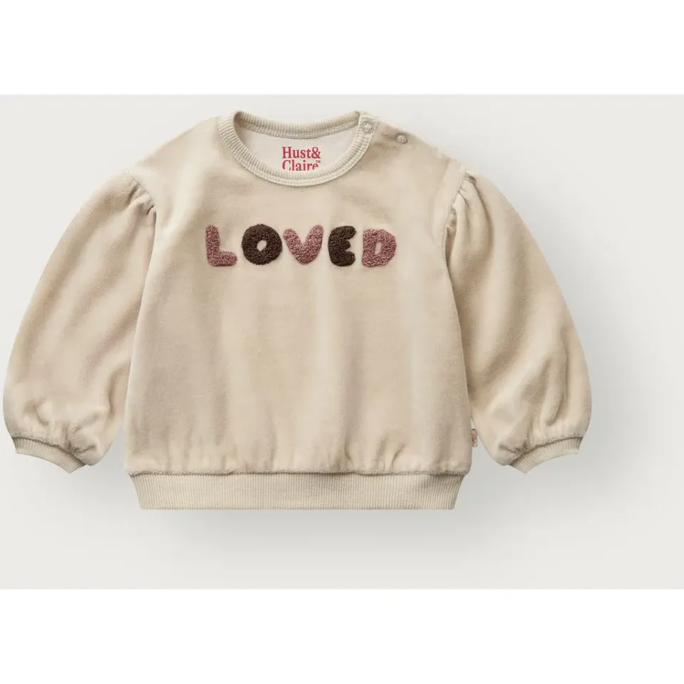 Hust & Claire HCSara Loved sweatshirt French Oak bomuld