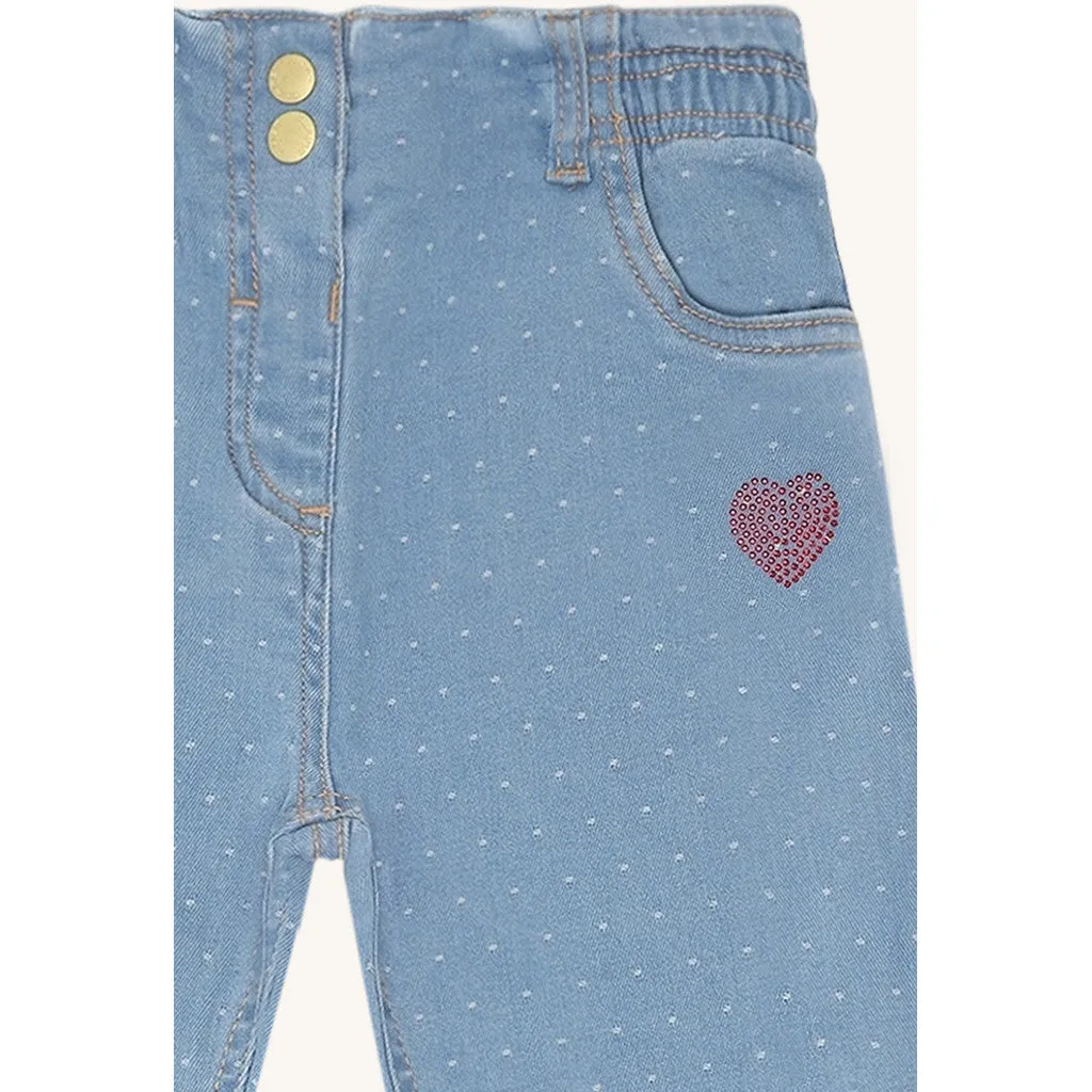 Hust & Claire Theresa Dotty Denim bukser Blue Denim