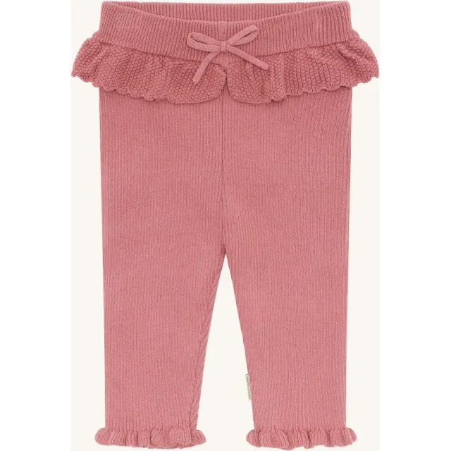 Hust & Claire HCLisa knit rib leggings Dry Rose økologisk