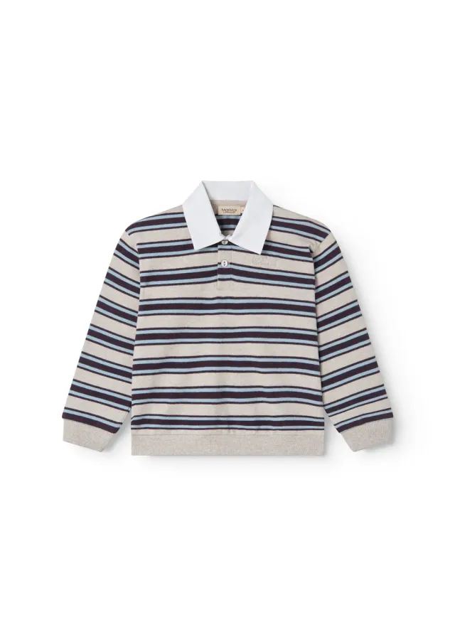 MarMar Copenhagen Thanos Polo sweatpolo College Stripe