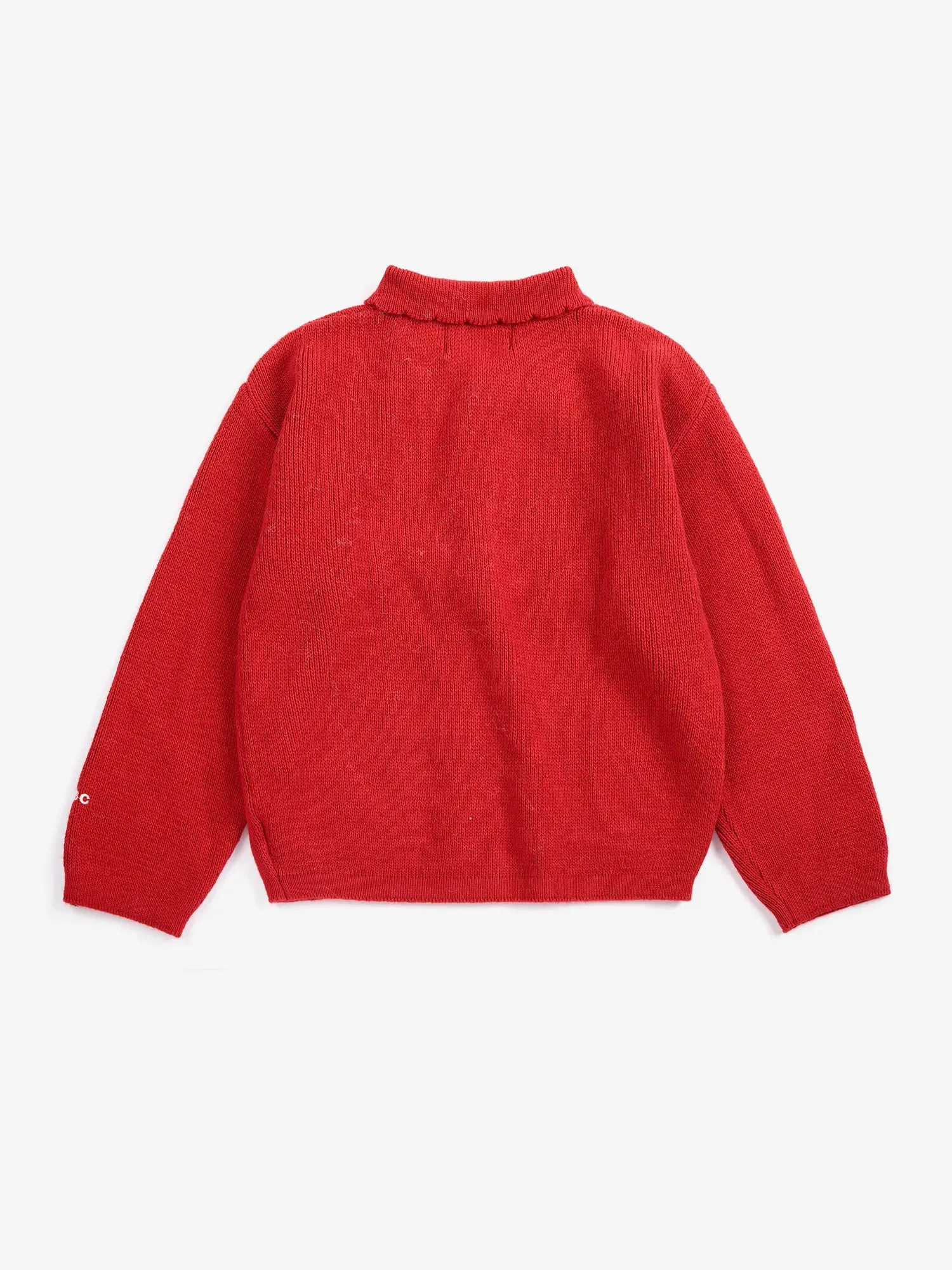 Bobo Choses Blossom cardigan rød 2-3Y uldblanding