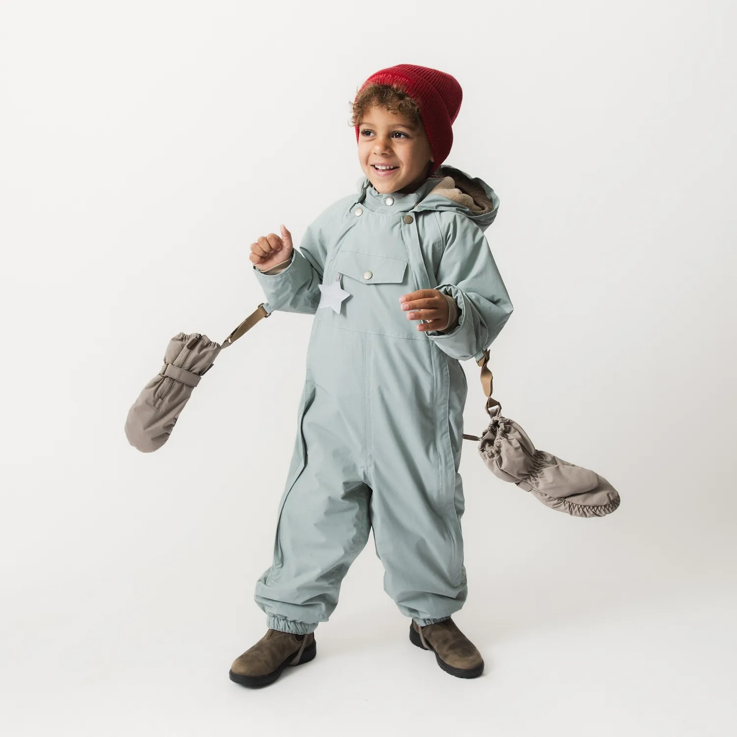 MINI A TURE MATCESAR luffer grå fleece 2-3 år