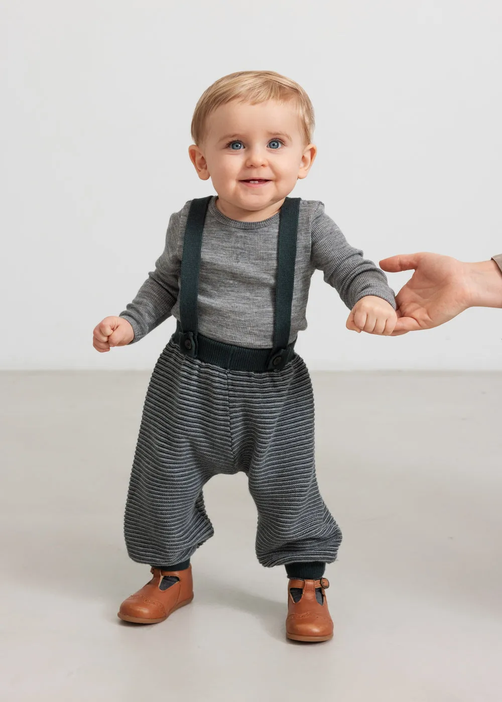 MarMar Perrin strikbukser Dark Leaf Stripe bomuld