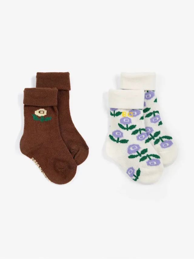 Bobo Choses Stamp Bloom stroemper flerfarvet oekobomuld