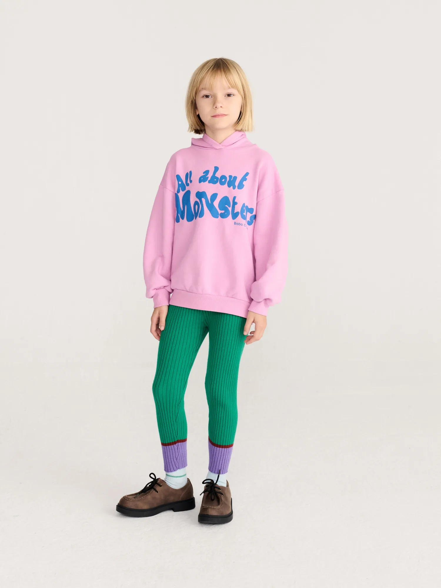 Bobo Choses All About Monsters hoodie lyserød løs