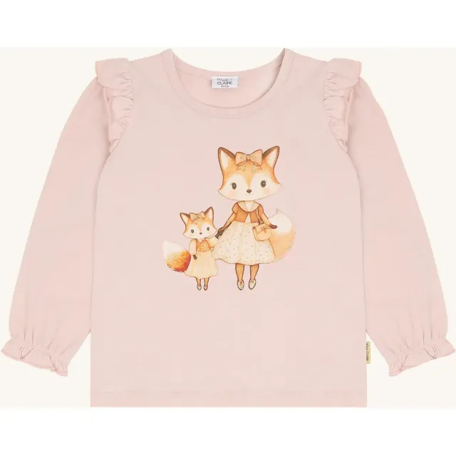 Hust & Claire Alma Fox langærmet bluse hushed pink pige