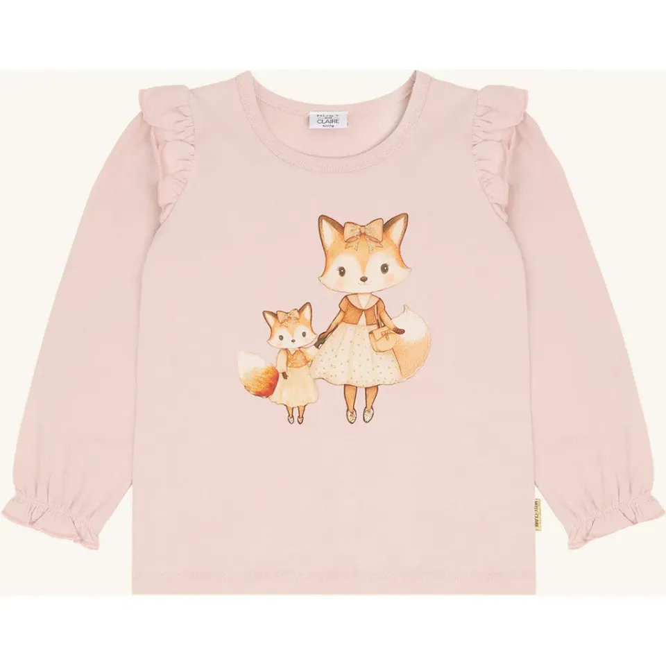 Hust & Claire Alma Fox langærmet bluse hushed pink pige