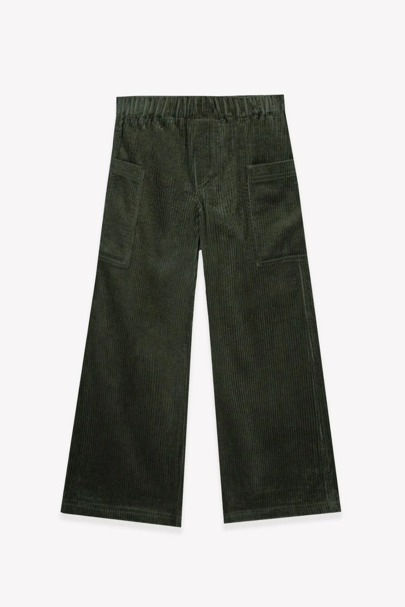 Bonton Lauren bukser kaki velour elastiktalje