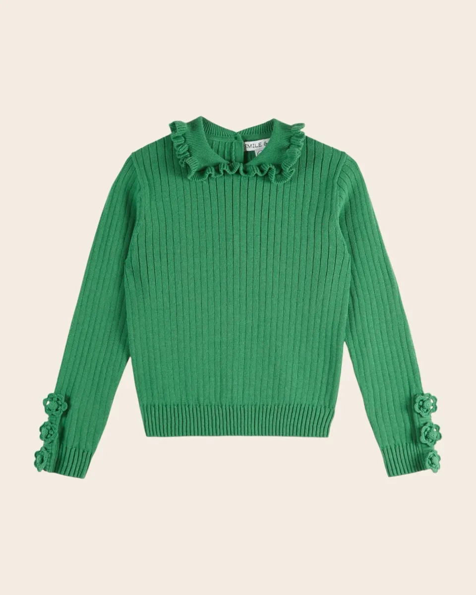 Emile et Ida Côtelé pullover grøn bomuld