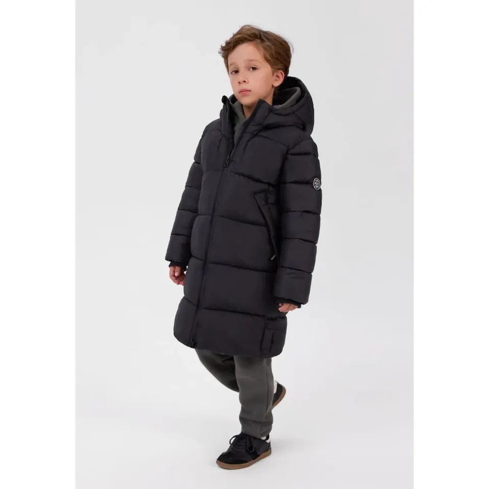 Minoti 45254 termojakke til drenge sort lang