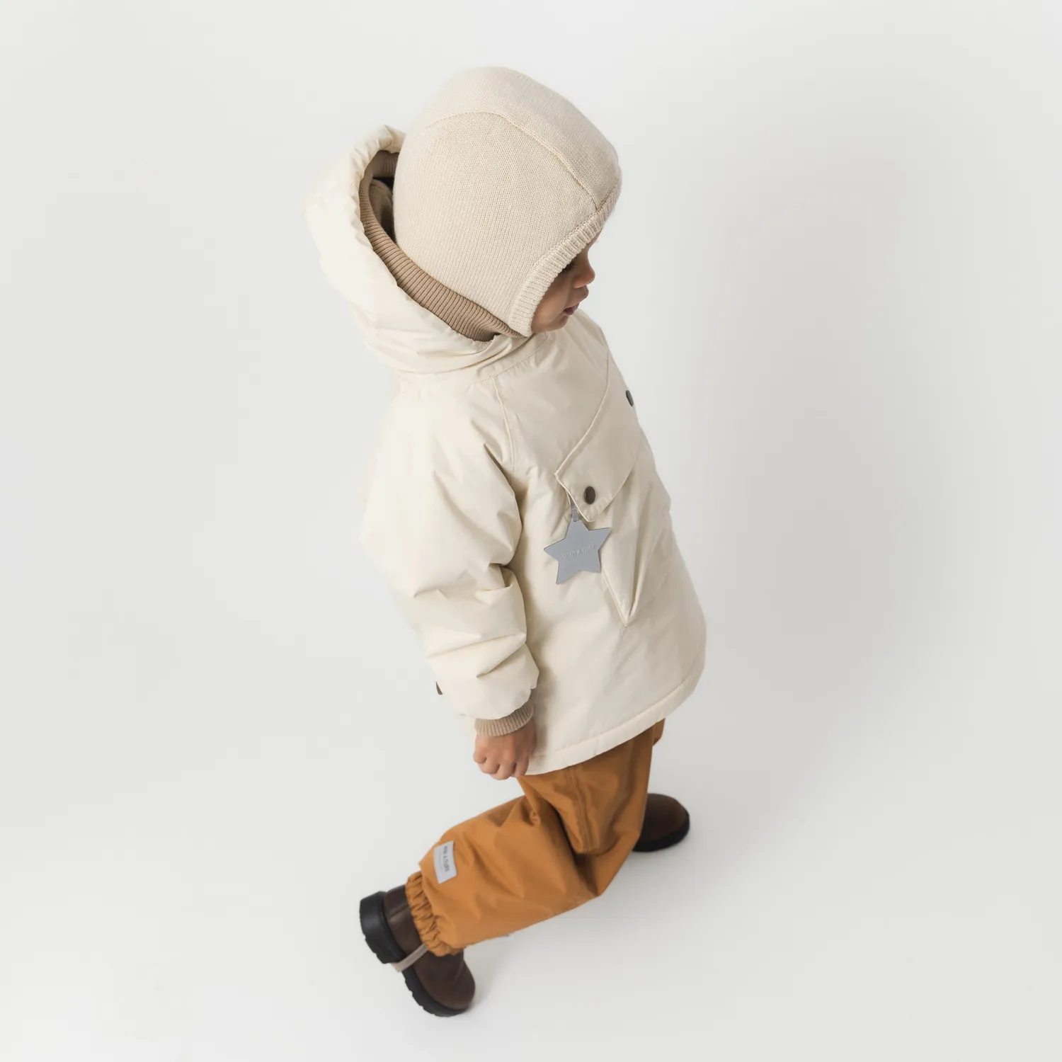 MINI A TURE Babywen vinteranorak Angora Cream fleece