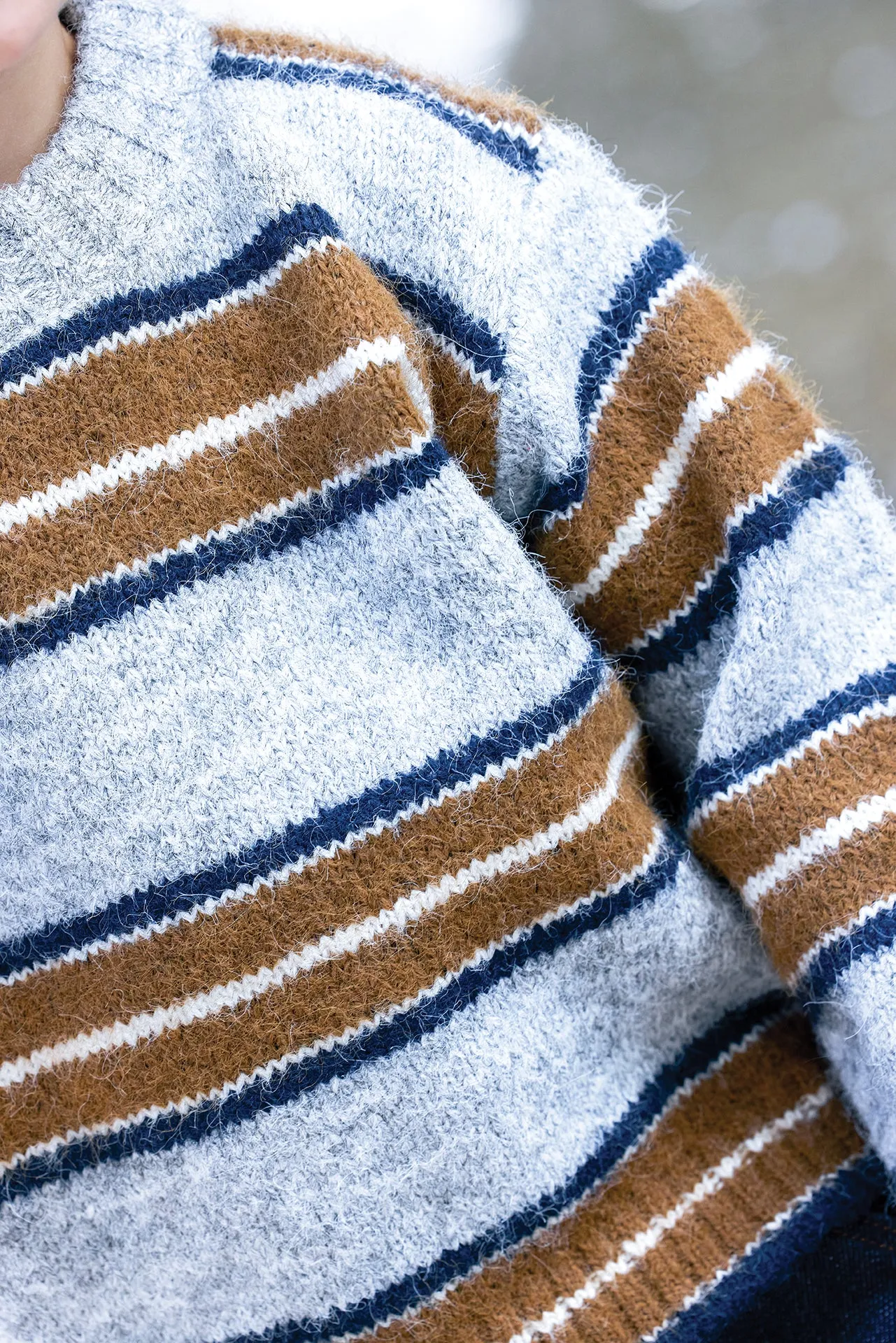 Bonton Milton Stripes pullover gråmeleret 2A
