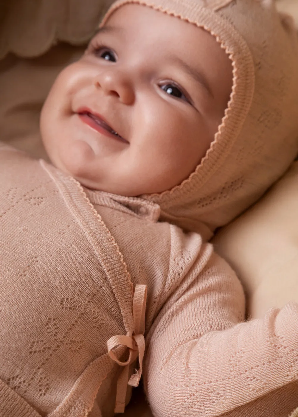 MarMar Tut Wrap LS uldbluse Burnt Rose pointelle