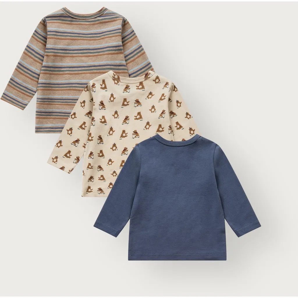 Hust & Claire Albert T-shirt Beige Melange 3-pak bomuld