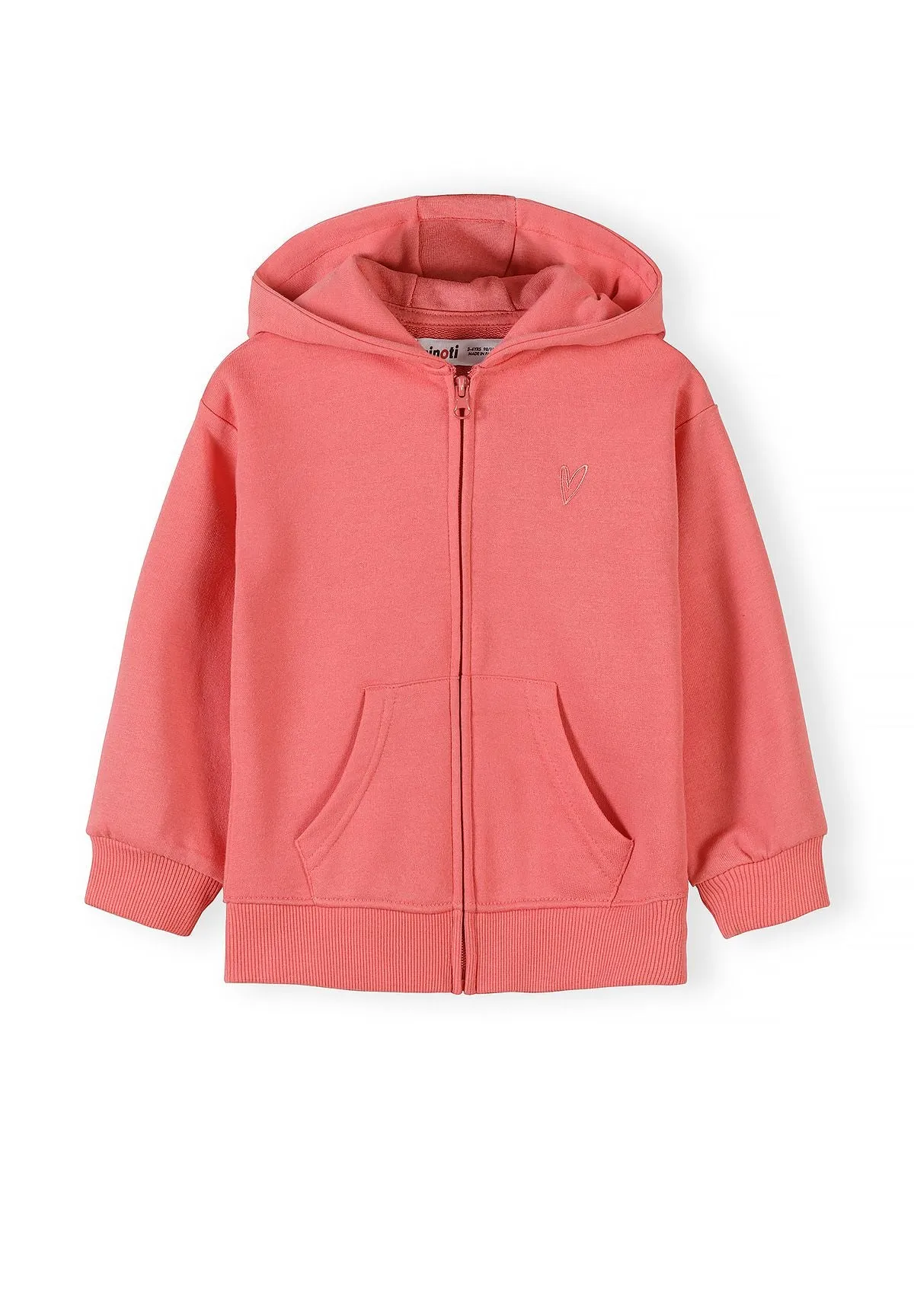 Minoti 44736 zip-hoodie 2-pak koral fløde