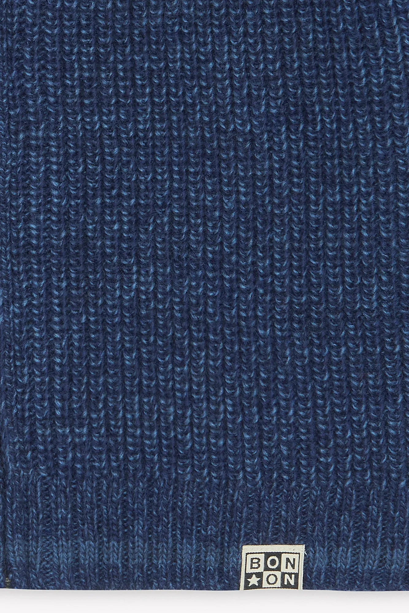 Bonton Pimpon Blue cardigan blå uld lynlås