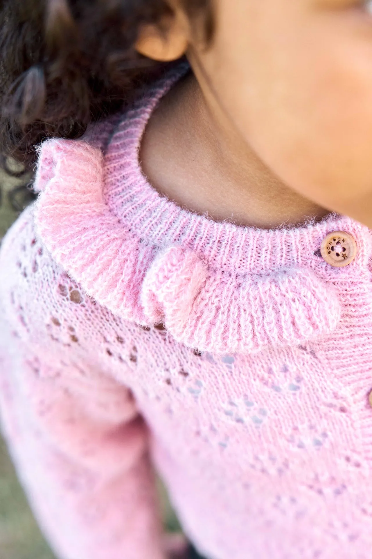 Bonton Corolle vest Rose Blossom hulmønster baby