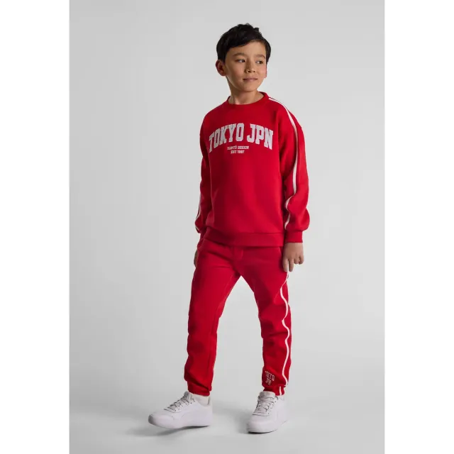 Minoti 44051 joggingtøj rød 2-delt drenge