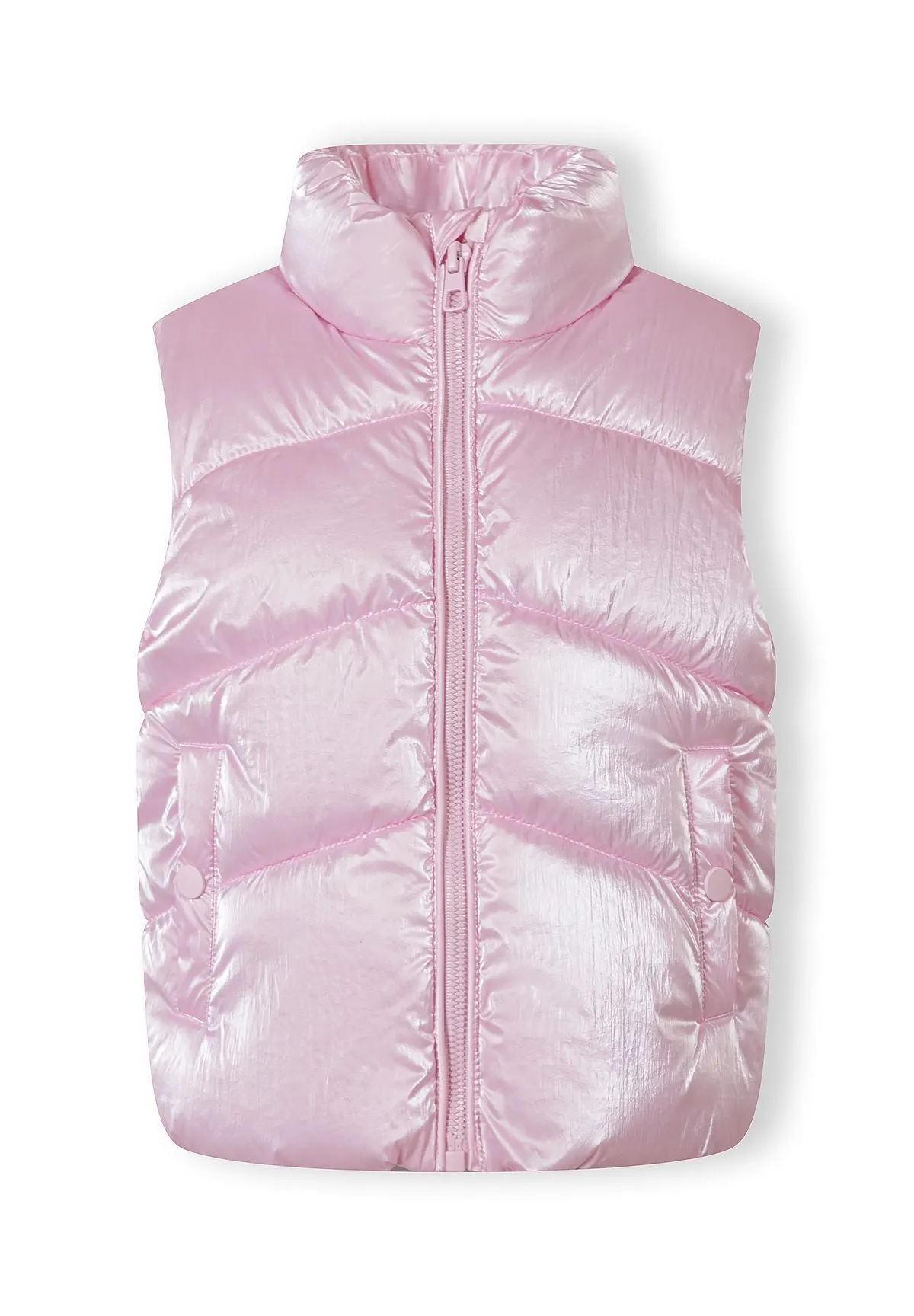 Minoti 44573 stepvest pige lyserød skinnende